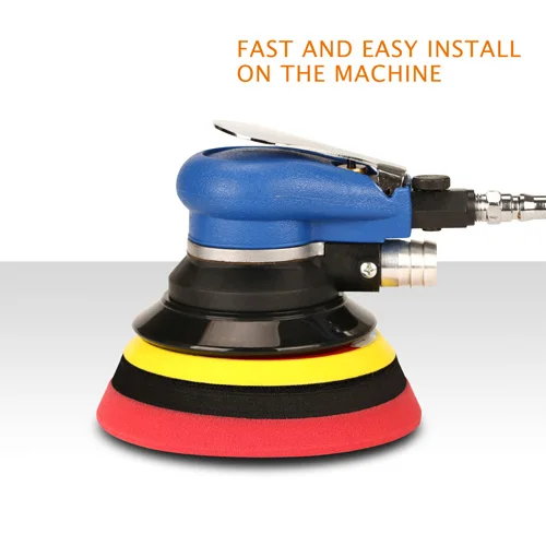 SPTA5inch (125mm) 5/16-24 Thread PU Hook&Loop Backer Backing Pad with 6 Hole for Air Sander And Dual Action Car Polisher