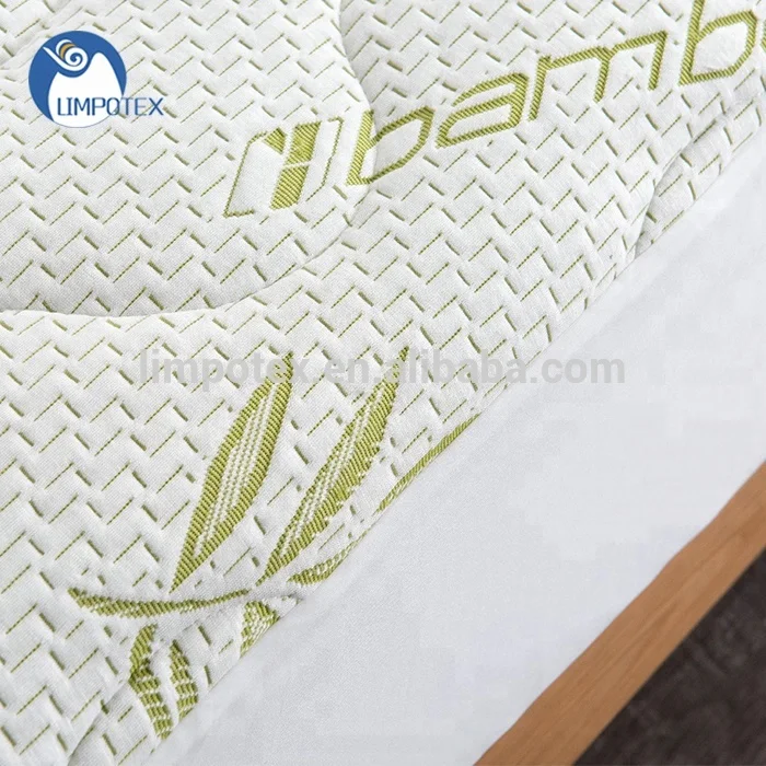 Bamboo fiber waterproof quilted mattress protector mattress pad for home