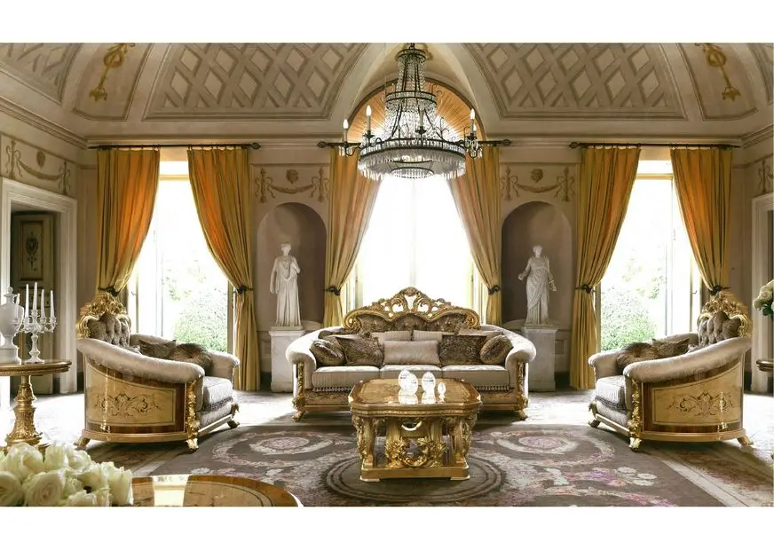 Bisini European Luxury Palace Handcarved Wooden Dining Room Set, Palace Dining Room Dining Table Furniture BF05-0322