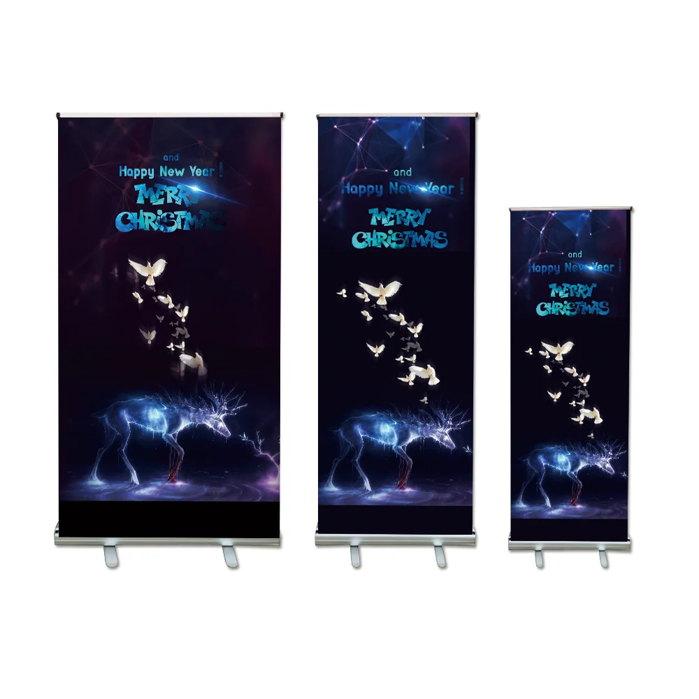 
High Quality Stable Retractable Standard Size Of Digital printing Advertisement Roller Stand Pull-Up-Banner For Promotion 