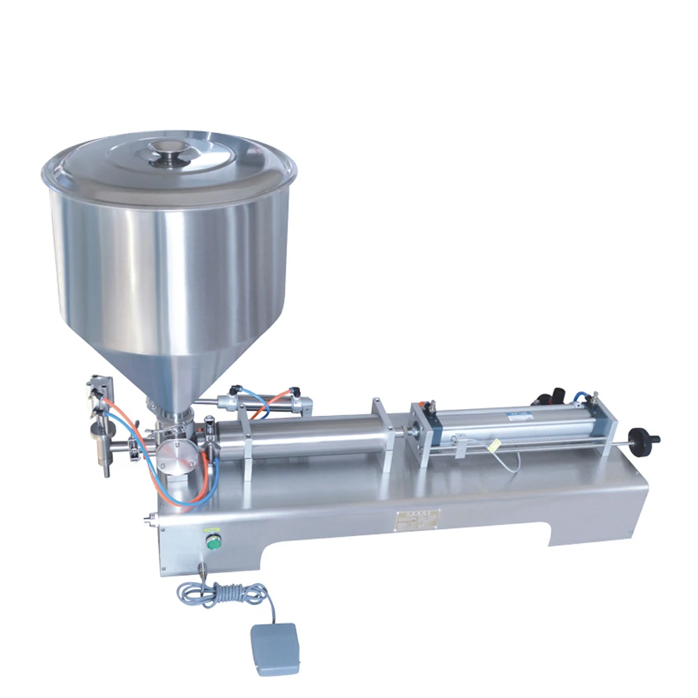 G1WG 300ml Semi-auto Single Head Pneumatic Paste Piston Bottle Jar Filling Machine for cream shampoo lotion liquid oil