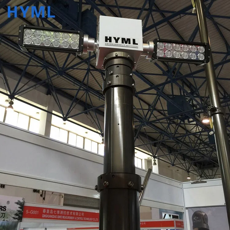 Built-in cable pneumatic telescopic mast lamp pole