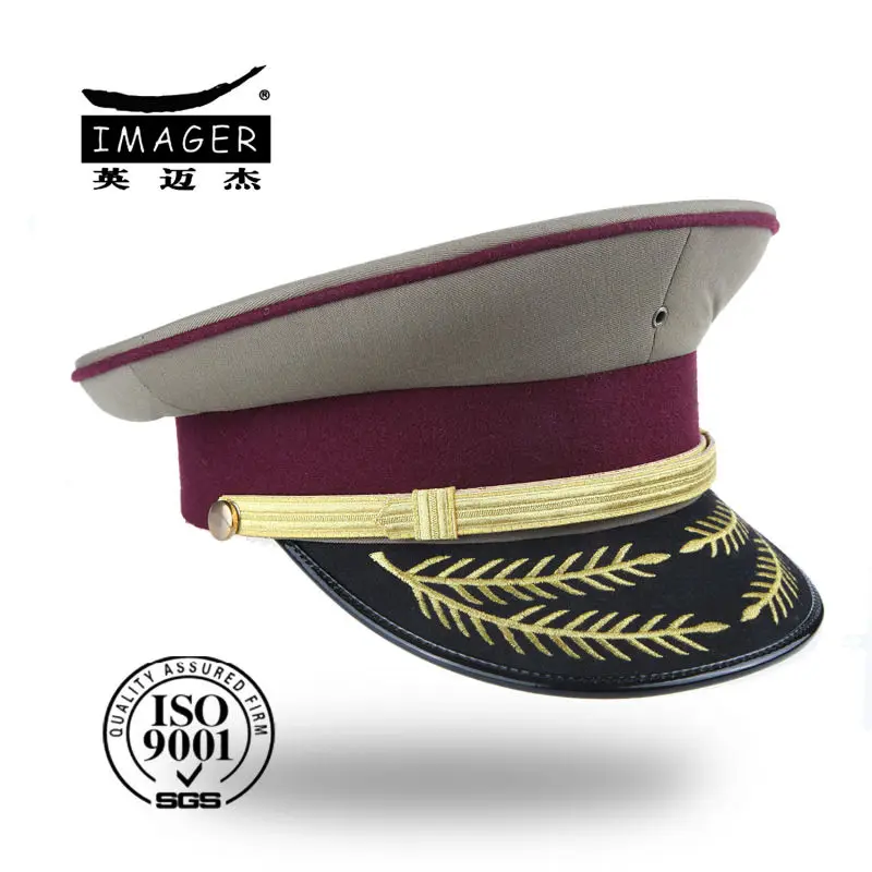 Fleece like khaki real navy vintage officer peaked cap