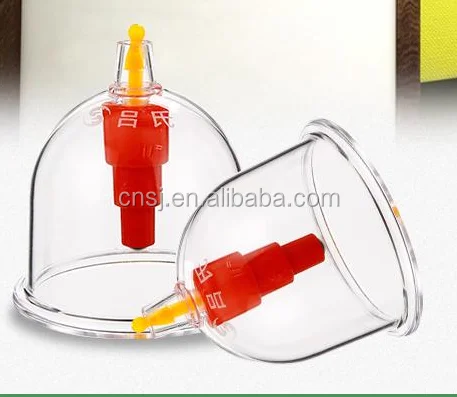 
2018LVS Negative Pressure Cupping Set, Acupuncture Chinese Cupping Set Health Care Transparent English 6 Magnetic Needles LV SHI 