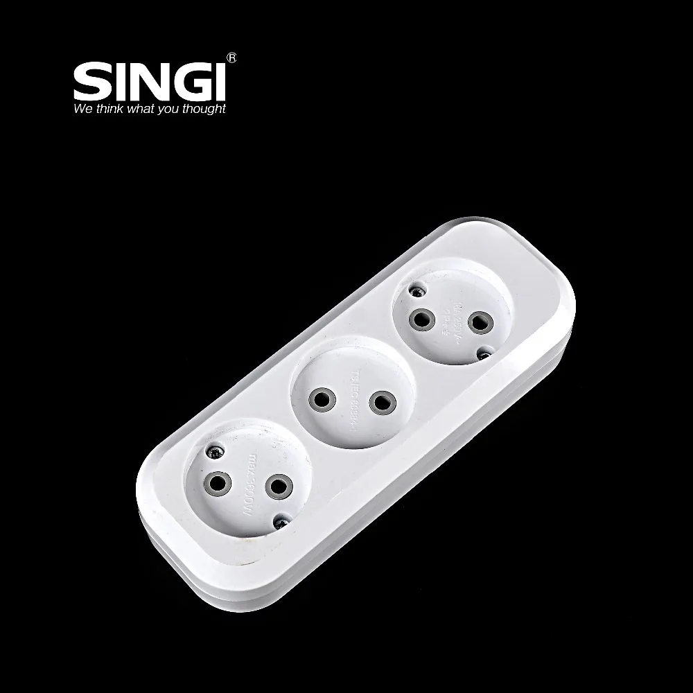 3 Way Color Multi Plug Electrical Power Extension Socketextension smart power strip electric socket