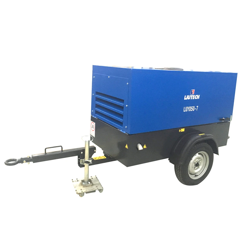LIUTECH LUY050-7 180cfm 7Bar  Diesel Air Compressor for jackhammer