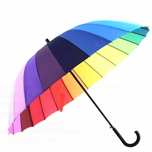 Straight umbrella color umbrella in japan rainbow umbrella