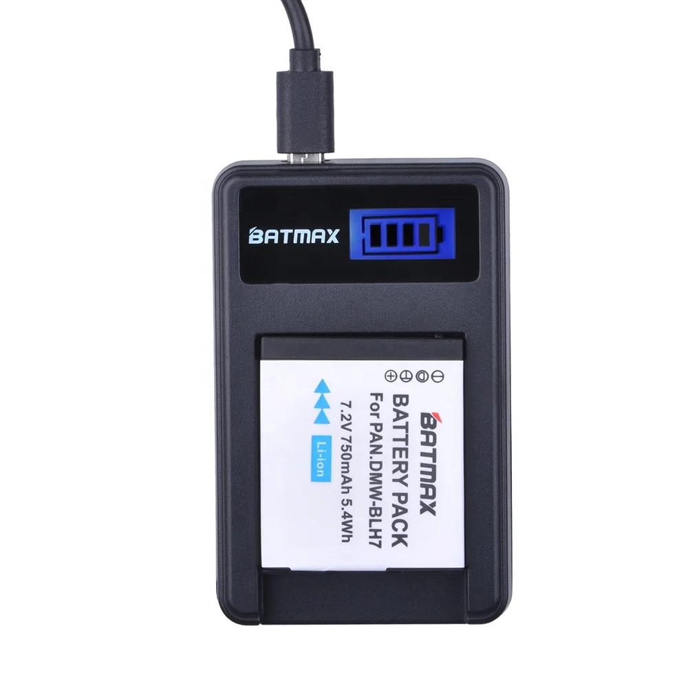 
New DMW-BLH7 DMW BLH7 DMW-BLH7PP DMW-BLH7E DMWBLH7 LCD USB charger for Panasonic Lumix DMC-GM5,DMC-GF7,DMC-GF8, GF9, LX10, LX15 