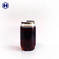 BPA Free 310ml 500ml Bulk Clear Custom Transparent Juice Coffee Beverage Soda Soft Energy Drink Empty PET Plastic Can