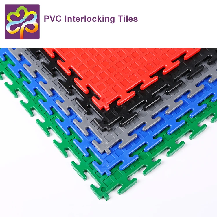 Heavy duty plastic waterproof PVC interlocking garage floor tiles