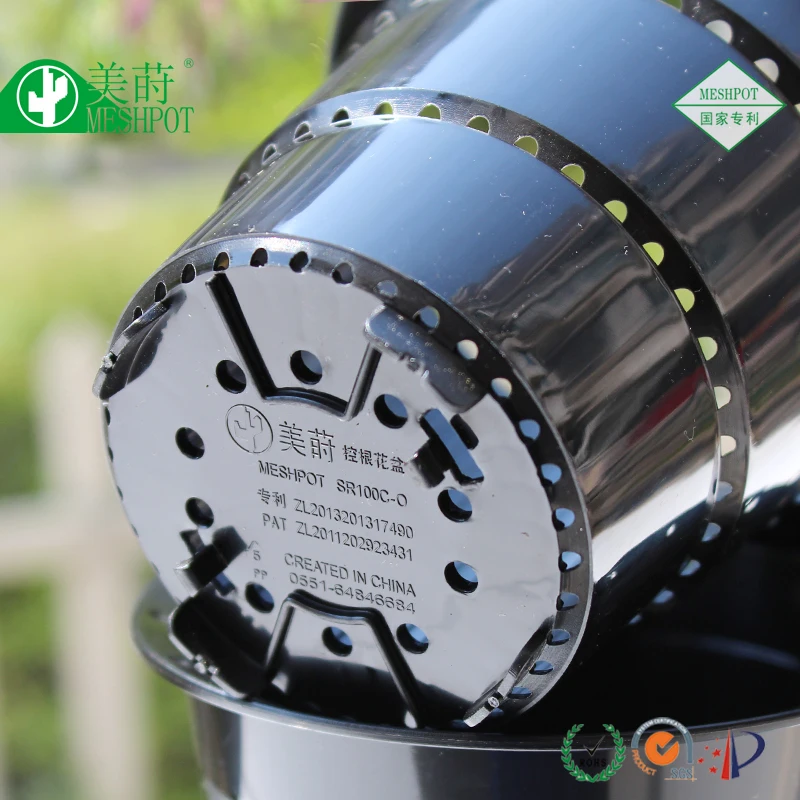 Double wall root control transparent plastic air pruning pot tropical orchid flower pot