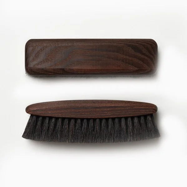 Hot selling wooden handle clean horse hair best shoe brush soft