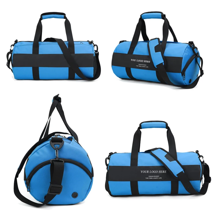 Polyester Light Slim Gym Bag Pack Sneaker Room Duffle Bag Breathable Hole Smell Proof Duffle Bag with 5 Colors
