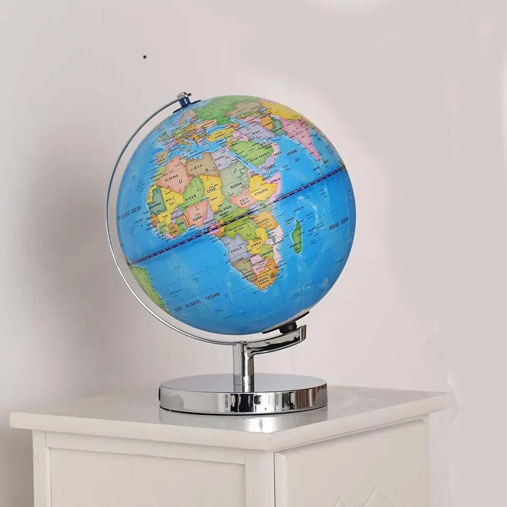 
Hot Selling Unique PVC Rotating Teaching Constellation Educational Illuminated World Globe With Light in Geography 
