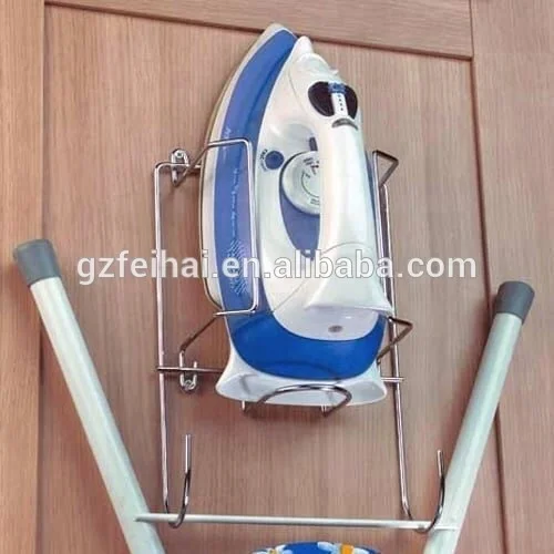Metal wall mounted hotel ironing board hook Iron Organizer ironing holder