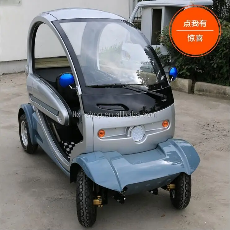Hot Sale Mini 4 Wheel Electric Car 60V 1000W Electric Mobility Scooter Mini Whole Encloed Sealing 2 Seat Electric Car For Elders