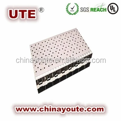 SFP Connector 1x1 Cage with EMI Spring Grounding Pin Press Fit