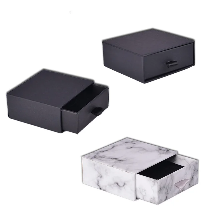 Drawer jewelry paper packing up and down cover jewelry box Ring watch gift box custom logo with good price