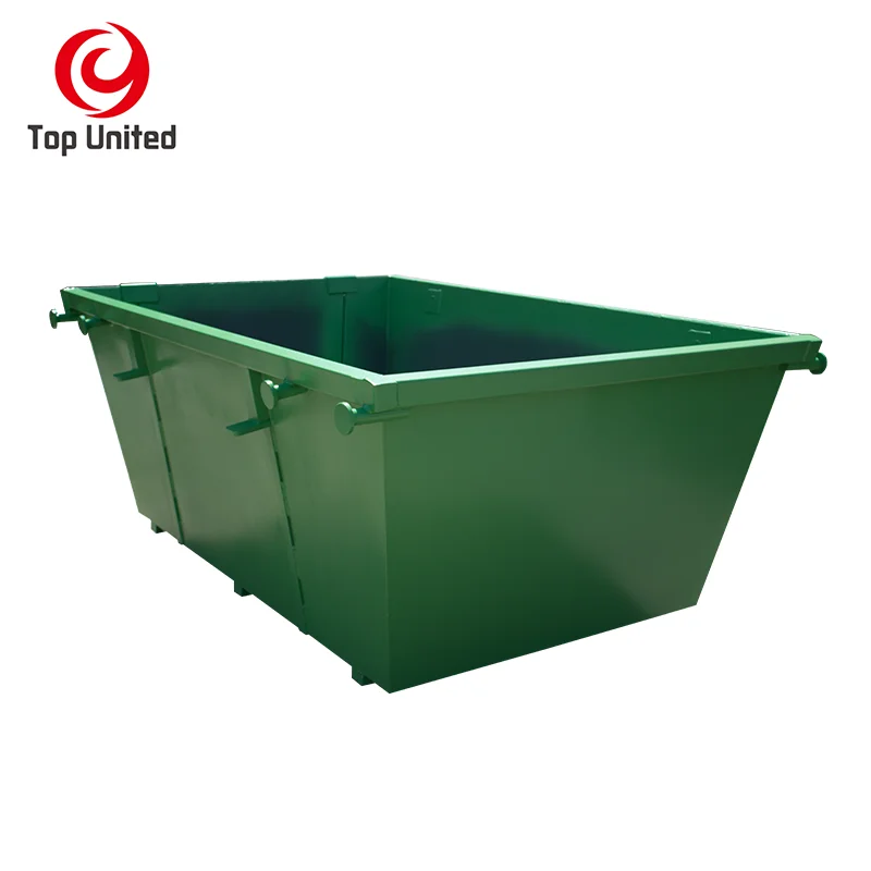 
eco-friendly materials iron metal skip waste trash bin 