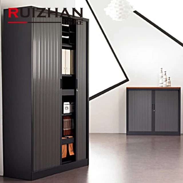 
Ruizhan Slat Cabinet Pvc Vertical Furniture Rolling Shutter Kitchen Plastic Tambour Door 