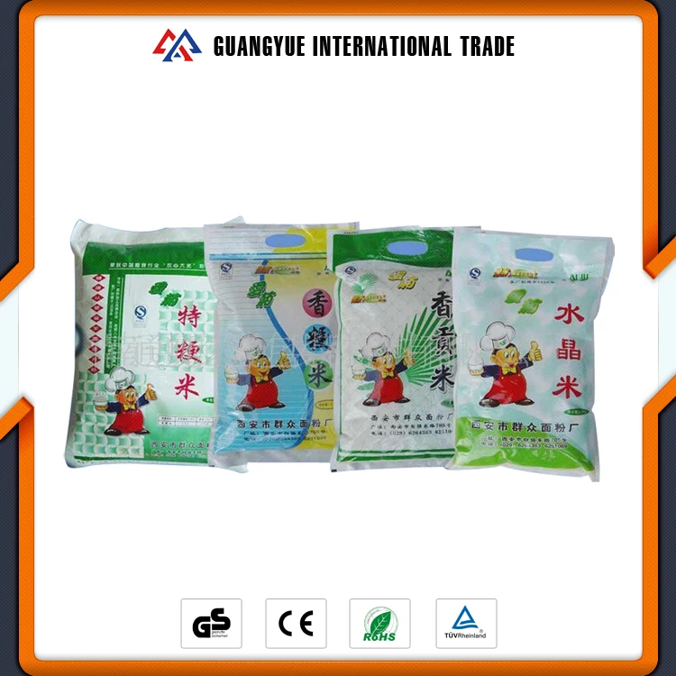 Guangyue Индивидуальный Дизайн Переработанных Пп Тканые Мешки Для Упаковки Риса С Различным Размером