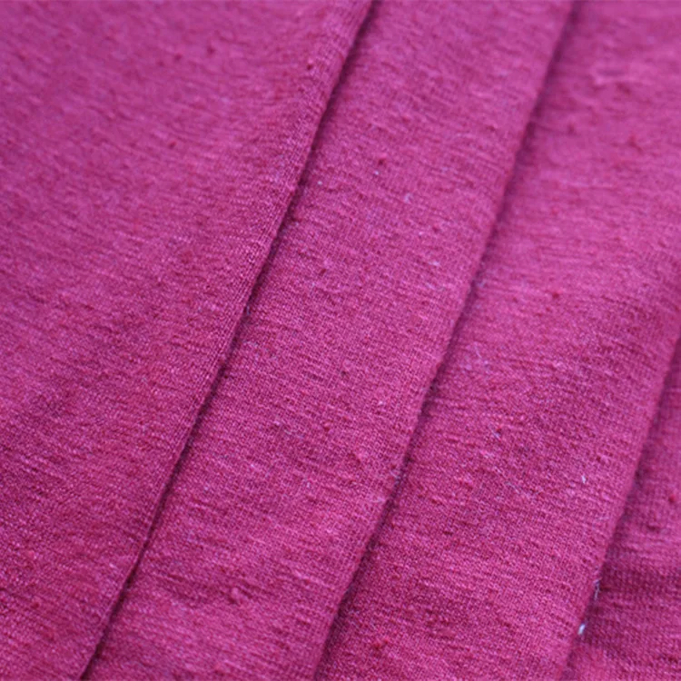 Оптовая продажа, однотонная трикотажная ткань из эластичной органической конопли для одежды из конопли