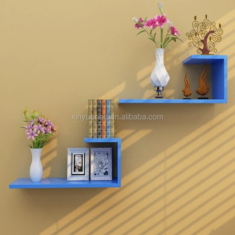 The Best Popular selling wood cube wall shelf decoration