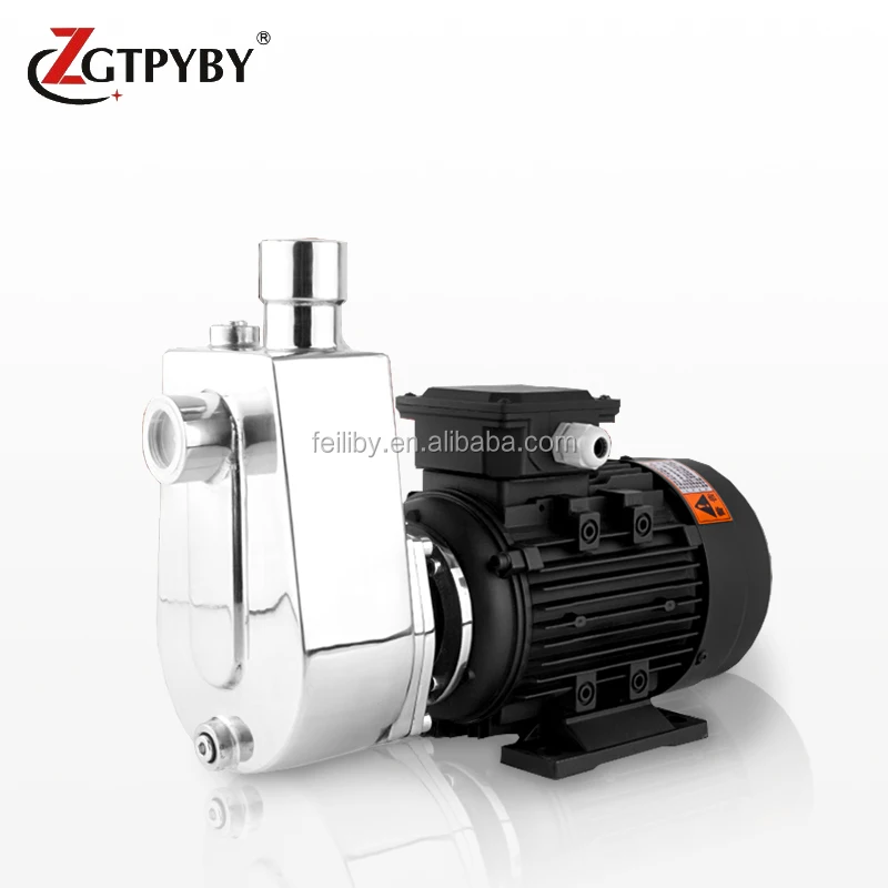 self priming centrifugal pump 0.75kw water booster stainless pump with chemical inline