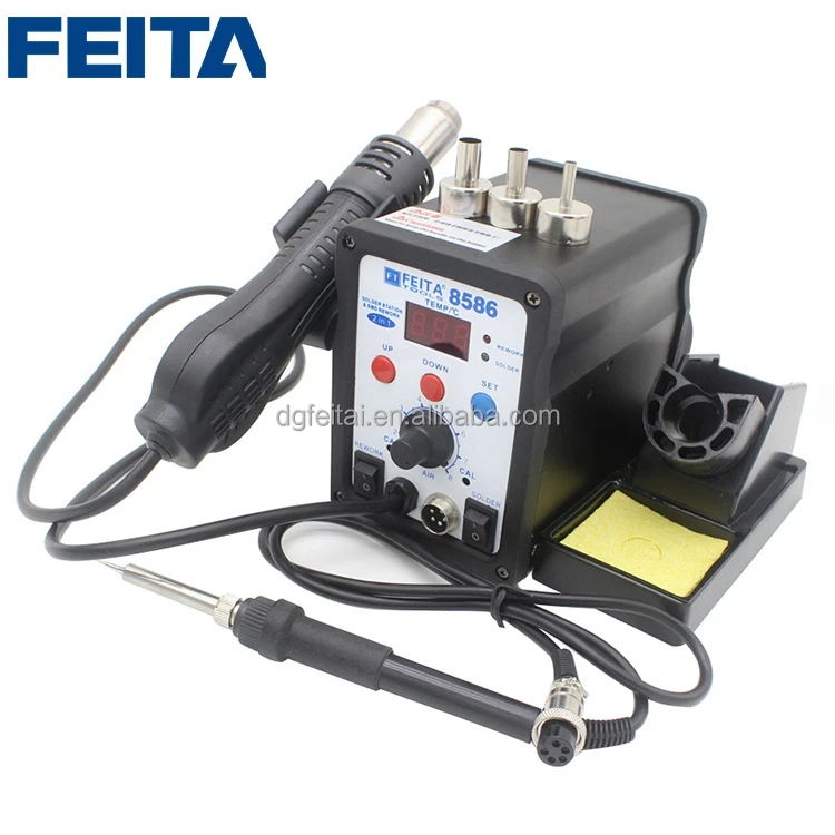 FEITA 8586 Hot Air Gun and Soldering Iron 2 in 1 Electric Soldering Station