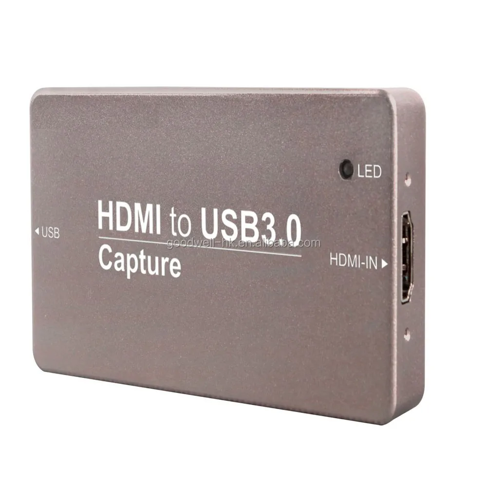 Portable Real plug and play USB 3.0 HD Video Capture for Live Streaming with Metal Housing