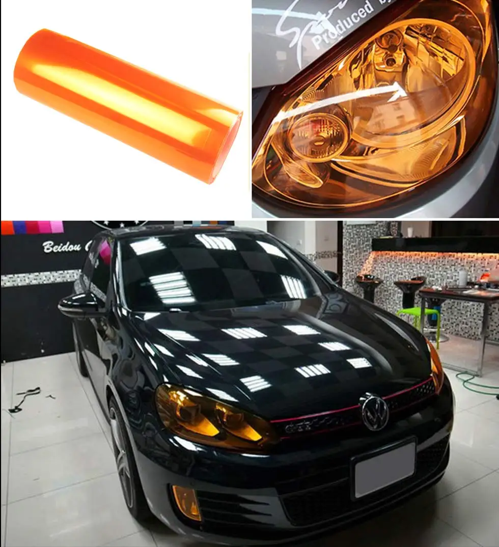 Factory price 0.3*9M Glossy Car Headlight Covers Headlight Tint Film