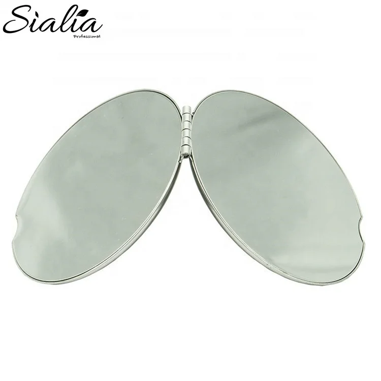 Professional Double-sided Small Handheld Mini Travel Makeup Mirror Custom Logo