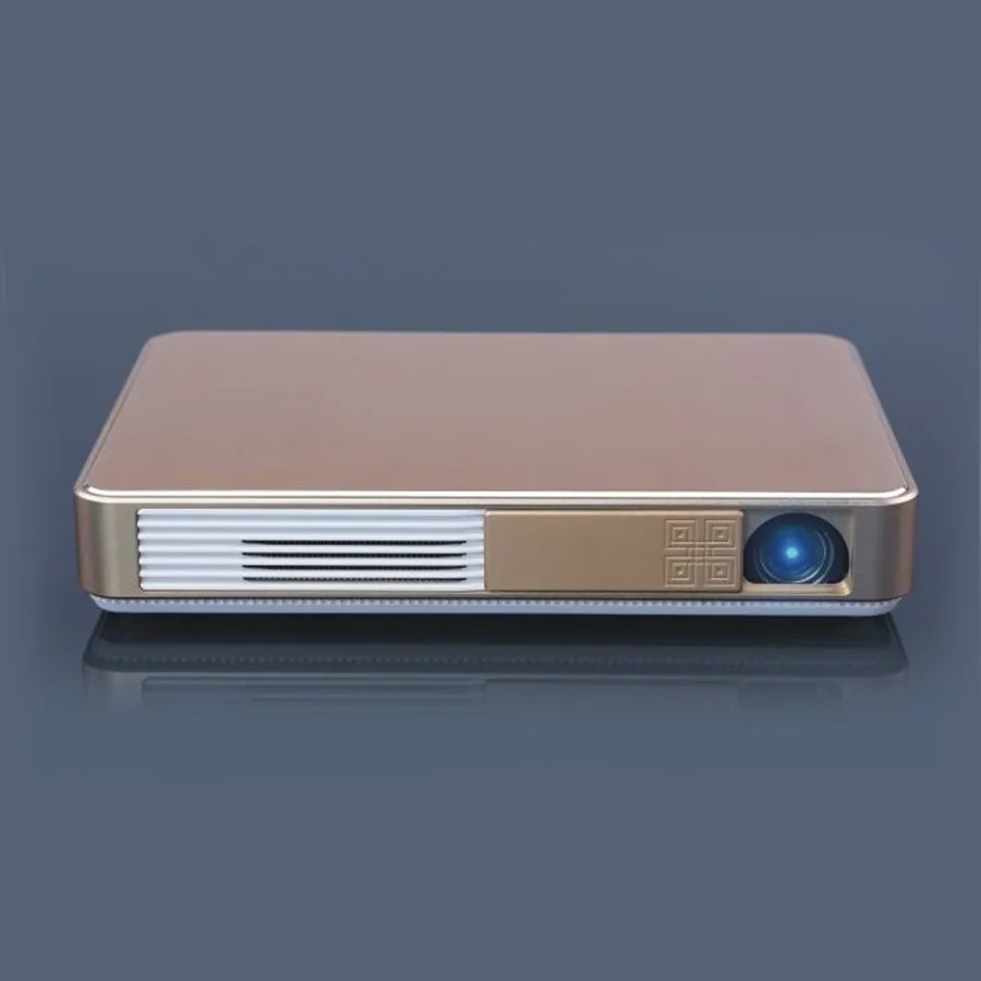 Fashion design Aluminum alloy body mini dlp projector windows 10 OS 300 lumens