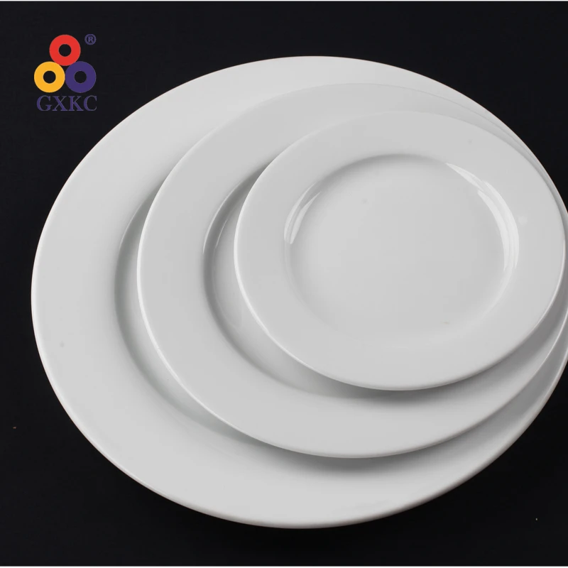 GuangXi SanHuan GXKC Restaurant Dishes Ceramic Porcelain Dinner Plate