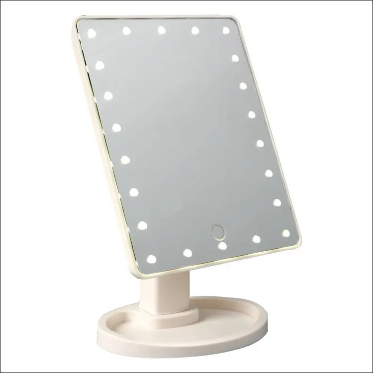 2019 Private Label Led Lighted Travel Makeup Mirror Desktop Make Up Mirror With Lights