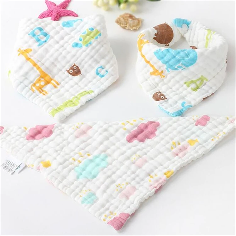 
2016 cheap wholesale 100% cotton terry towel fabric triangle bandana baby bibs 