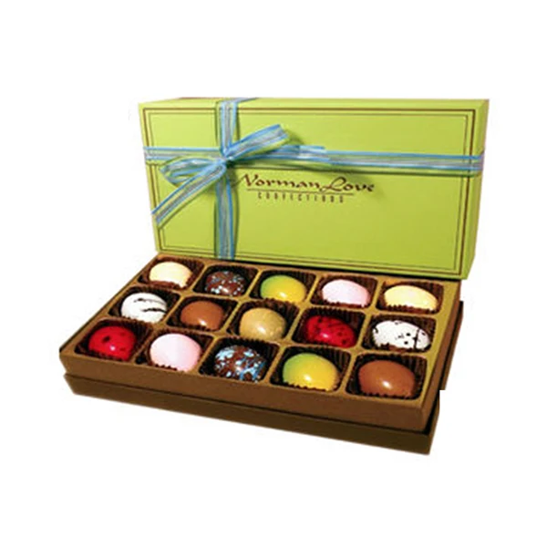 Empty gift chocolate pralines boxes packaging for homemade chocolate from guangdong