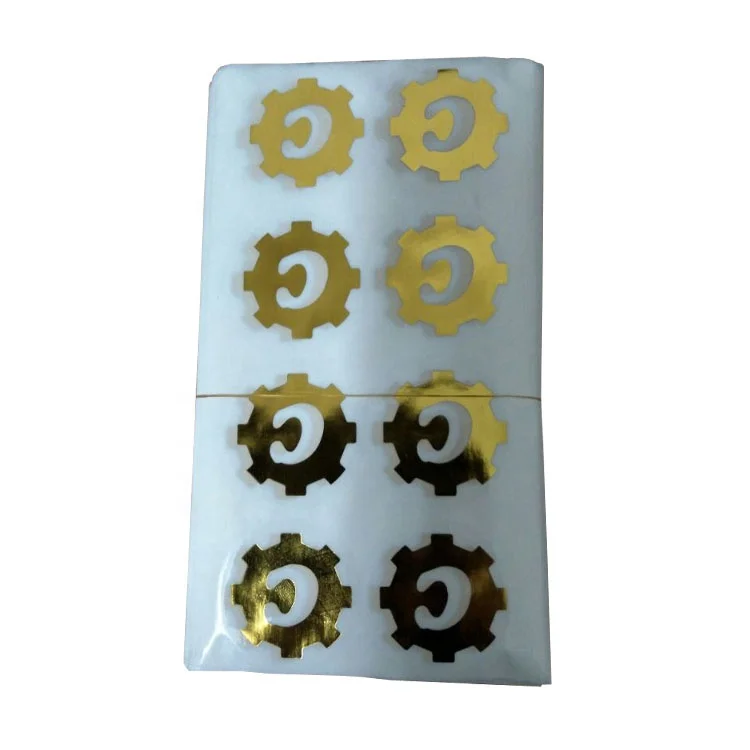
Custom Transparent Gold Foil Stickers Clear PVC Sealing Vinyl Labels 