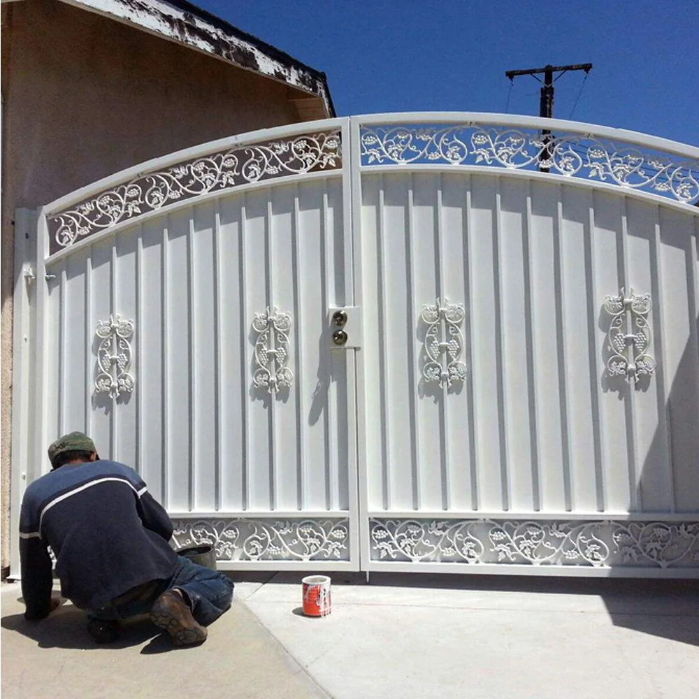 Luxury Wrought Iron Main Gate Models / Forged Iron Gate Design for Garden