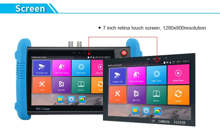 Фабрика CCTV многофункциональная IP тестер AHD CVI TVI SDI Wi-Fi Android системы видеонаблюдения и Аналоговый монитора IPC-9800ADHS