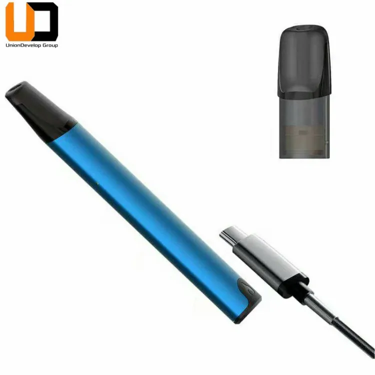 
Best selling 2ml empty pods 350mah built-in battery custom logo disposable pod flat style cbd pod 