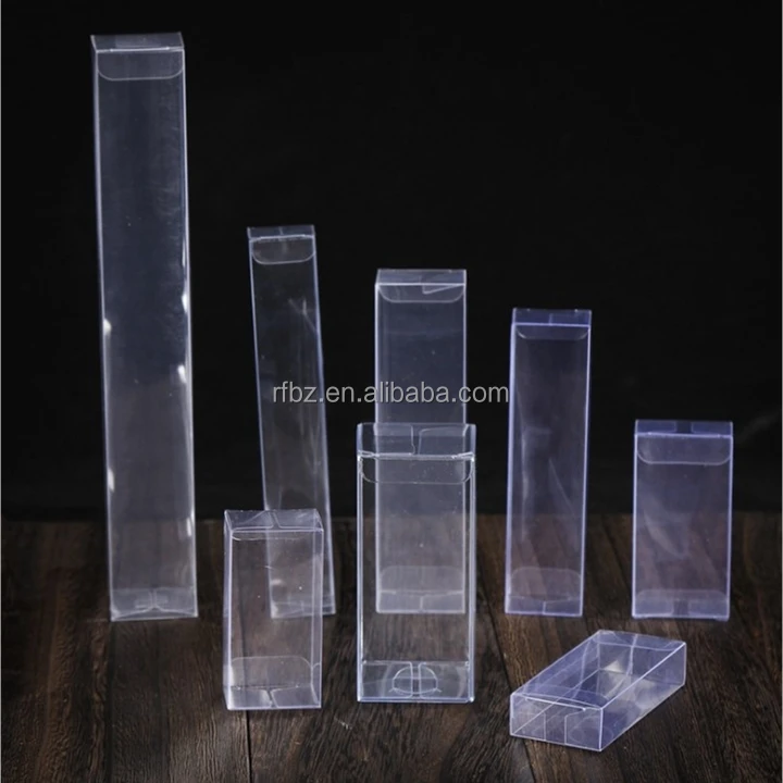 Custom PVC,PET , PP transparent plastic boxes Blister green Box Frosted folding boxes