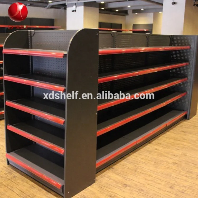 Grocery Store Shelving Metal Display Shelf For Car Gas station
