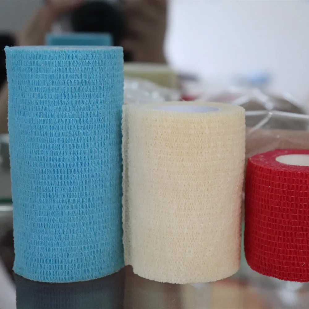 
high quality cheap price cohesive adhesive elastic bandage colored sports 