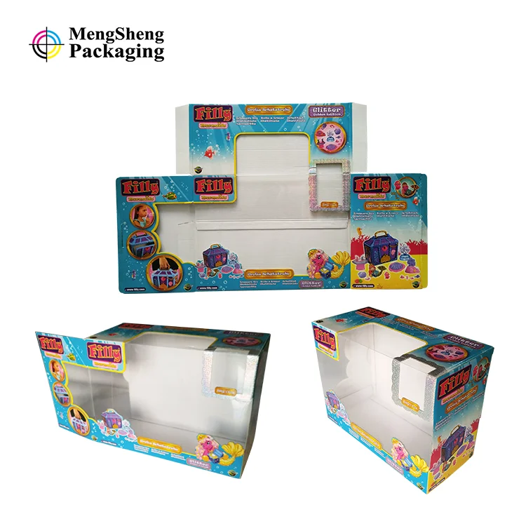 Custom open display packaging boxes cardboard bakery cake sweet rose gift box clear windows and bow kraft paper box with window