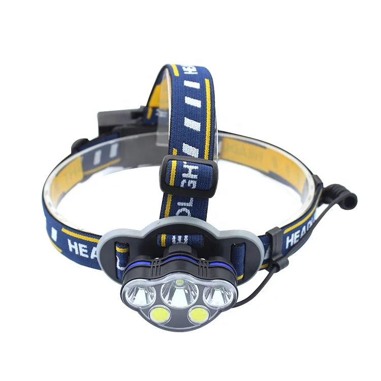 
5 LED USB Rechargeable Headlamp White and Red Light Headlamp for Camping and Hiking  (60821750783)