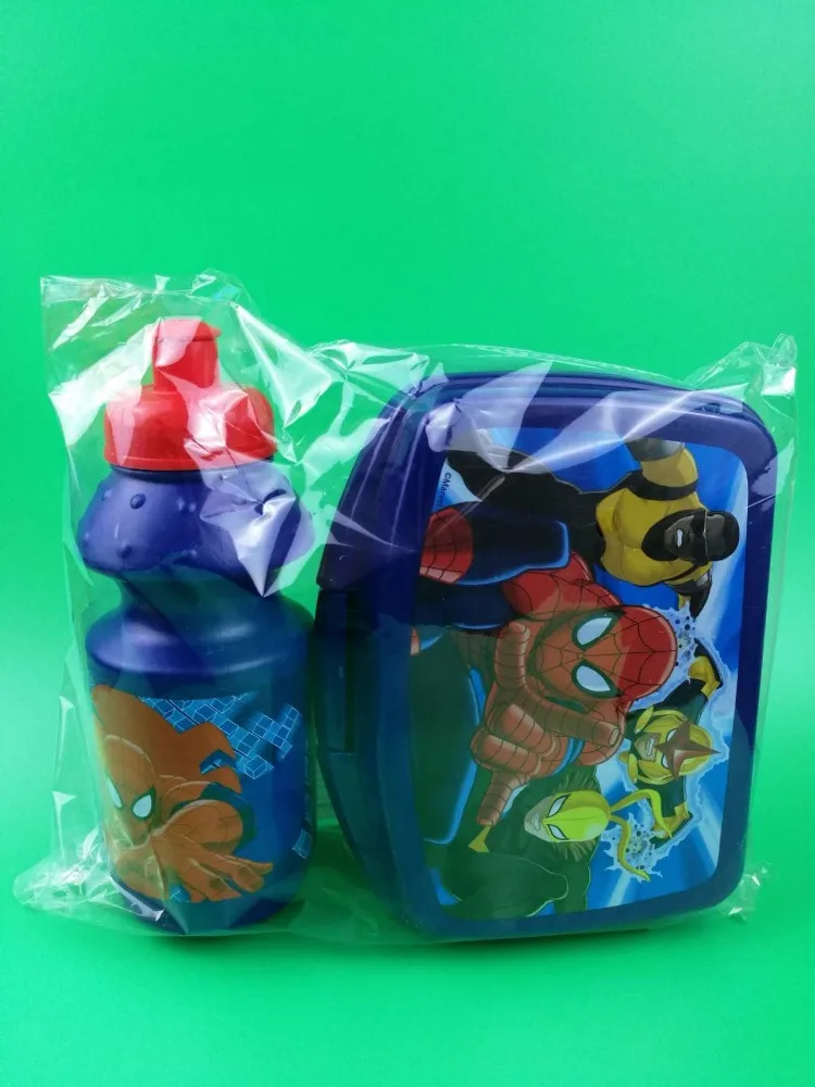 BPA free Kids Plastic Lunch Box Set With Sipper Bottle