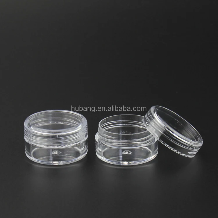 Hot sale cheap customized round 3 ml, 5 ml, 7 ml, 10 ml PS cosmetic containers