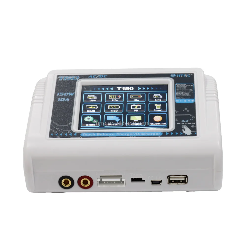 HTRC T150 AC/DC 150W 10A Touch Screen  LiPo LiHV LiFe Lilon NiCd NiMh Pb battery Charger/ Discharger