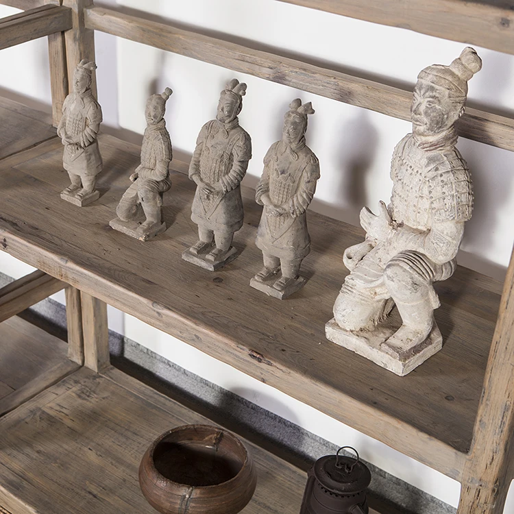 
Chinese style vintage decorative wooden furniture shelf 